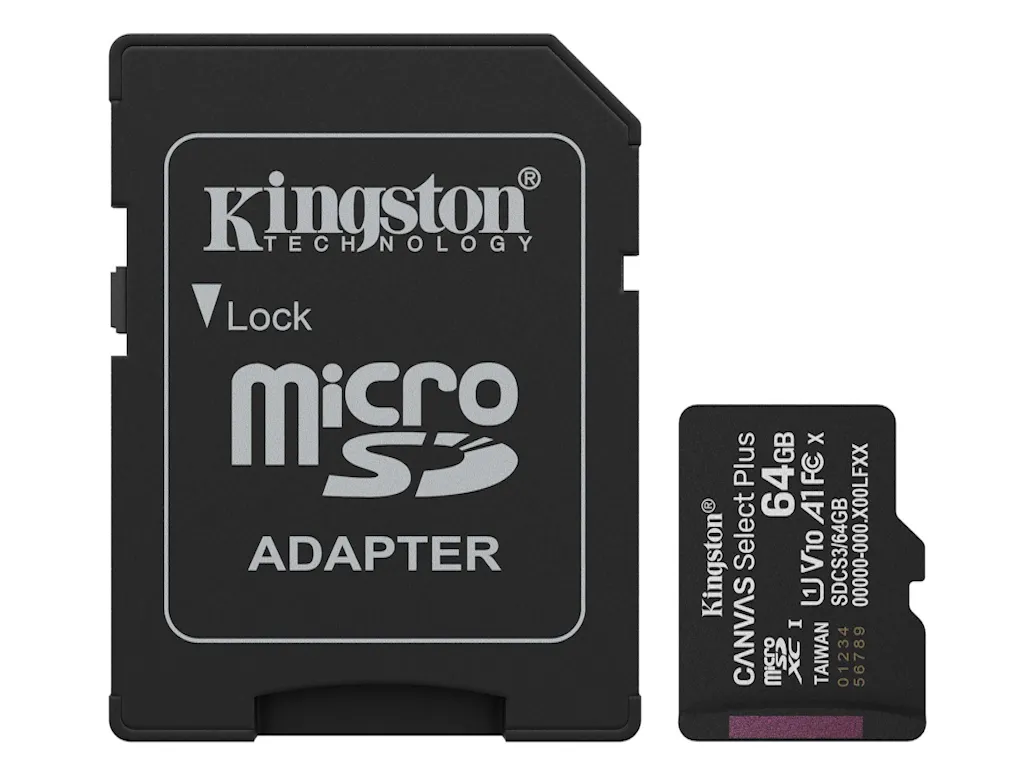 Kingston Memorije kartice KINGSTON SDCS3/64GB/microSDXC/64GB/Class10 U1/80MB/s-10MB/s+adapter Slika 1